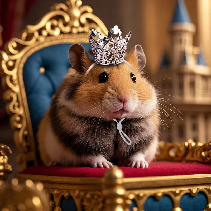 Shining Fashion Hamster Crown Small Animals Wearing Headwear Pet Clothing Accessories For Guinea Pig Pet Supplies