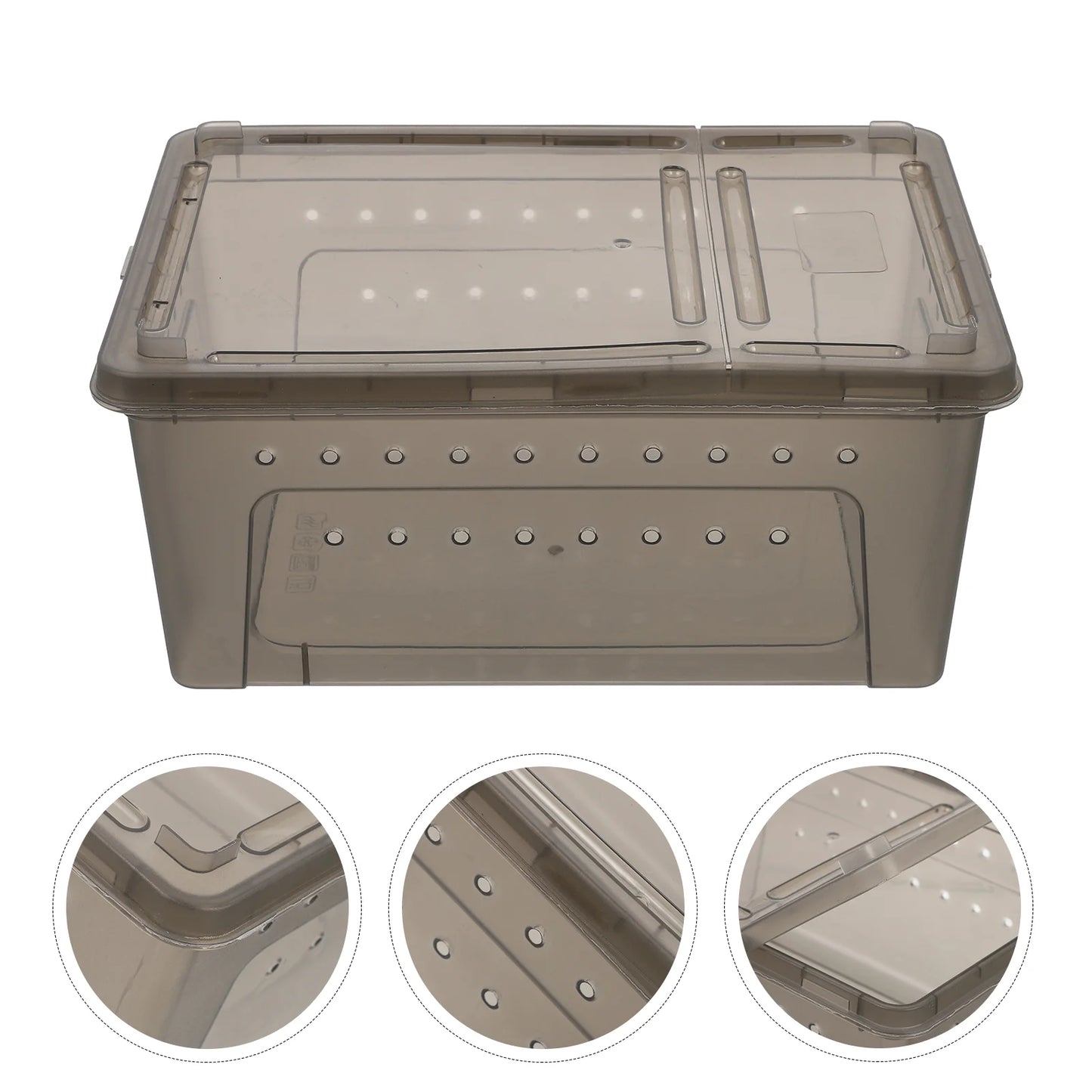 Plastic Reptile Breeding Box Ventilated Cage Safety Terrarium for Small Crawling Insects Pet Supplies Container