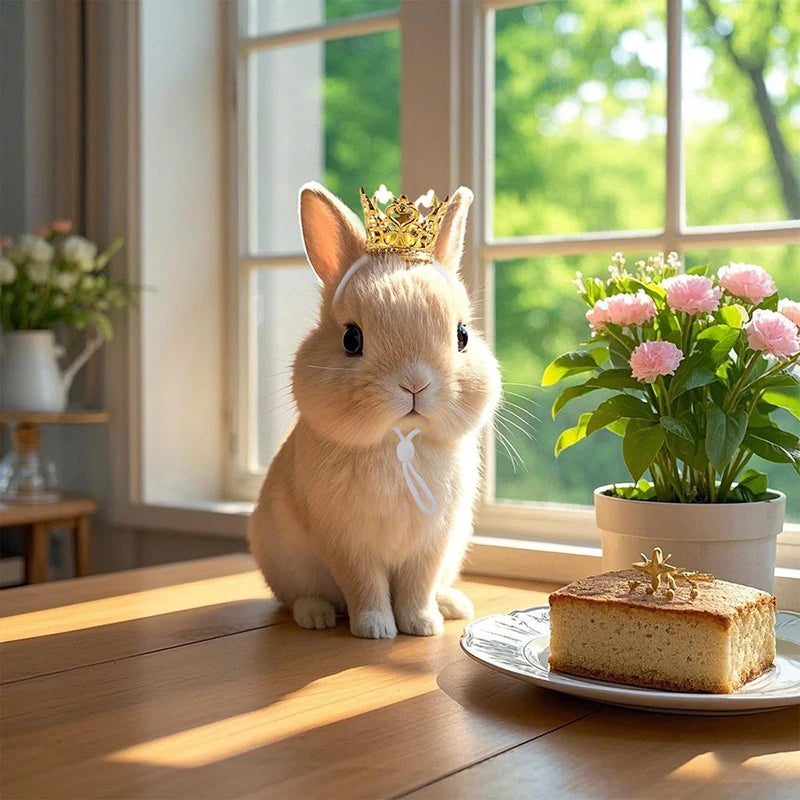 Shining Fashion Hamster Crown Small Animals Wearing Headwear Pet Clothing Accessories For Guinea Pig Pet Supplies