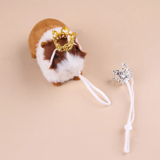 Shining Fashion Hamster Crown Small Animals Wearing Headwear Pet Clothing Accessories For Guinea Pig Pet Supplies